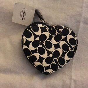 Coach Heart Shaped Coin Purse Wallet